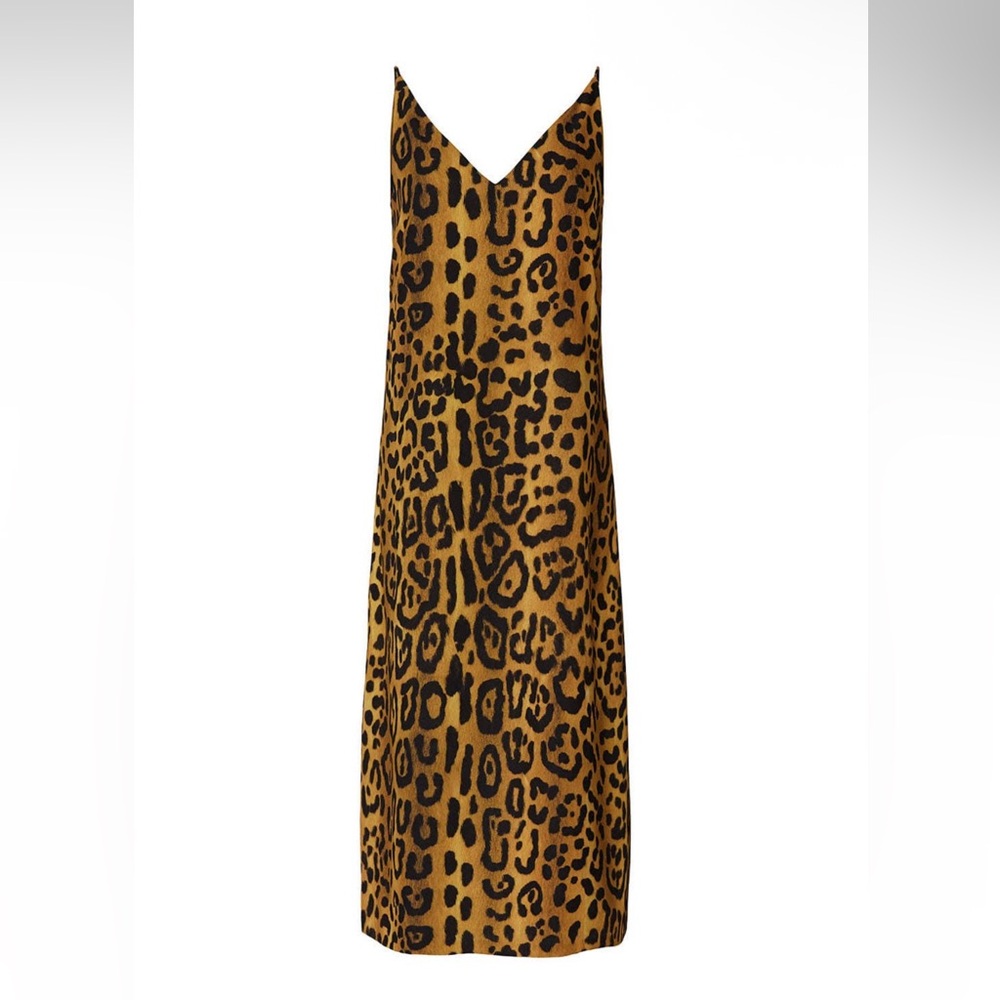Preloved Adam Lippes × RTR Leopard Cami Dress Size 12
